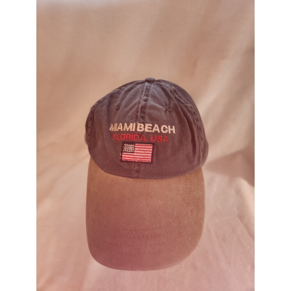 Vintage Miami Beach Florida Usa Latch Back Ball Cap